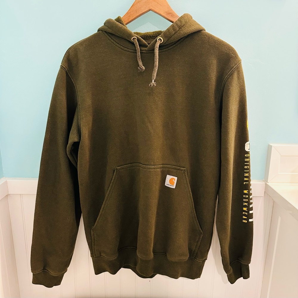 Carhartt Dark Olive Men's Hoodie standard fit size small!